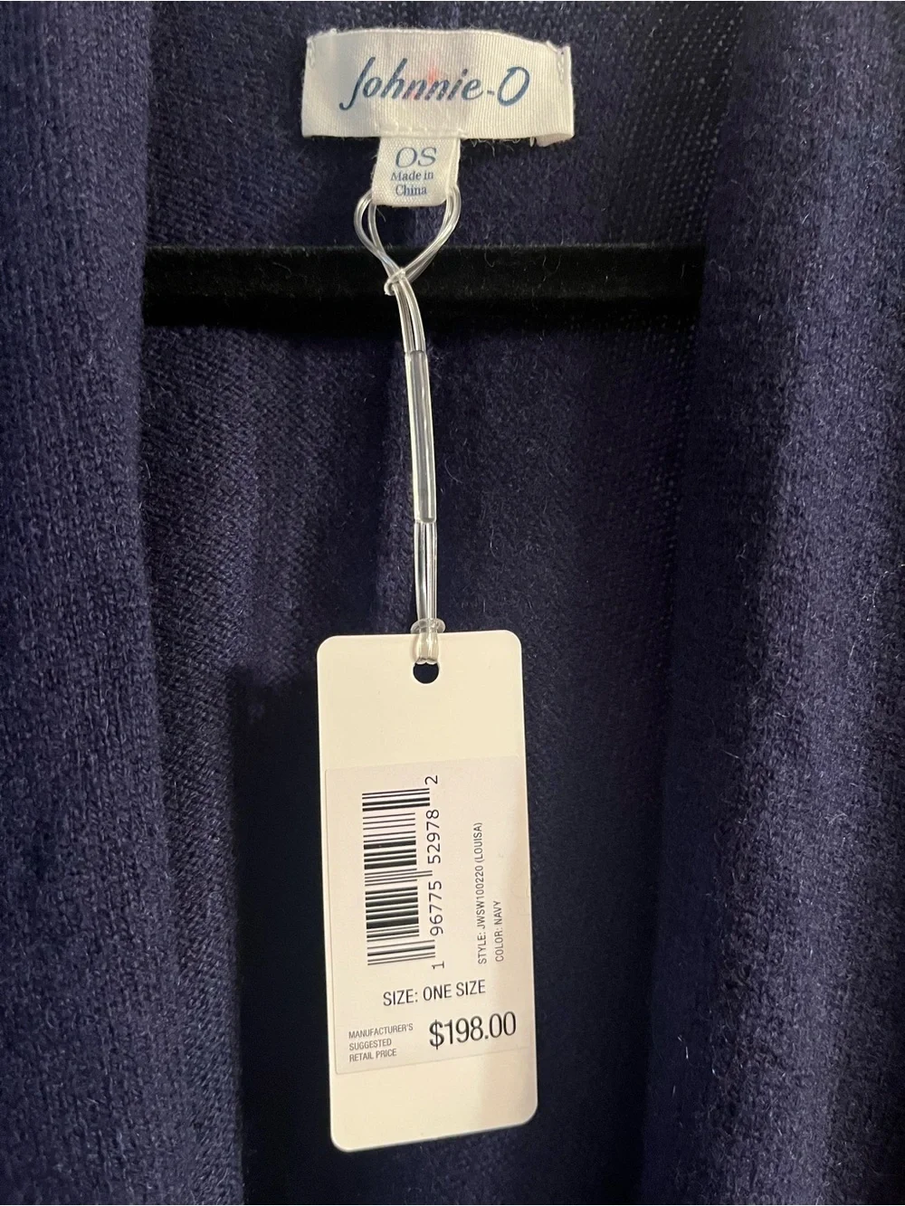 NWT johnnie-O Louisa Cashmere Blend Wrap - One Size